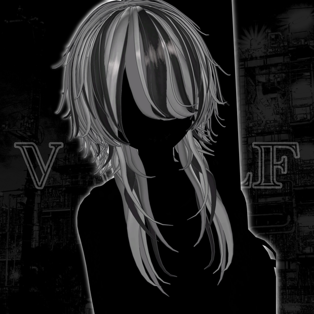 🐺【３avatars【 VRC Hair】 V wolf　＆ mouth piercing　（狛乃/くうた/キプフェル）🐺　