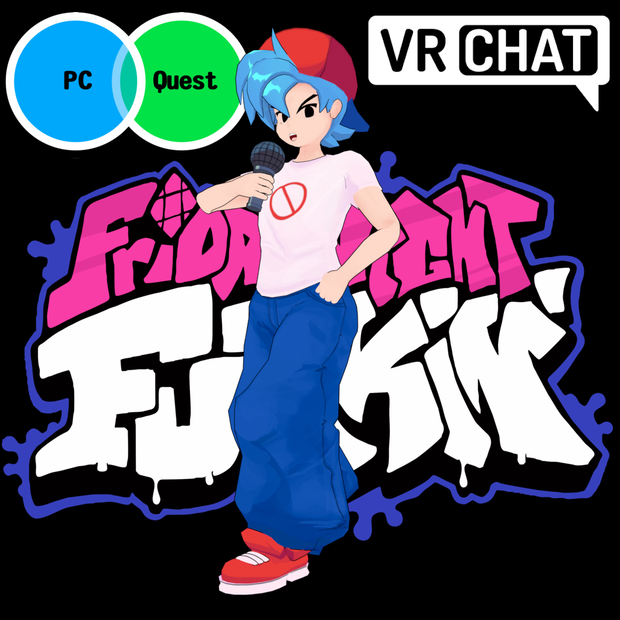 (Free) FNF Boyfriend VRChat Full Body Tracking 3D Model
