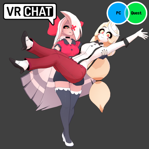 Charlie & Vaggie VRChat Full Body Tracking 3D Model