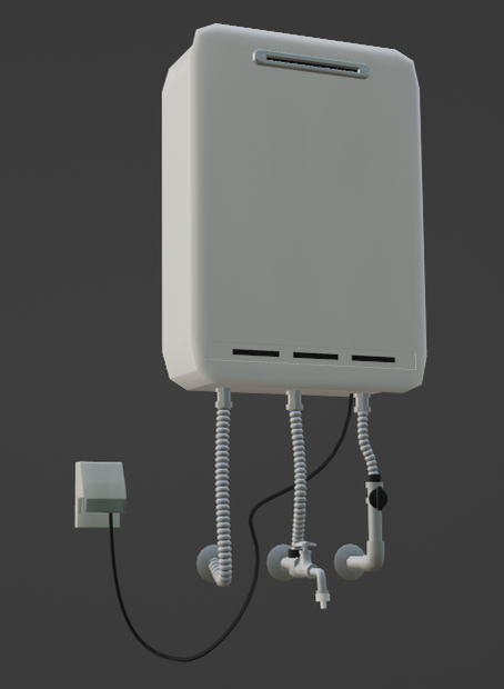 給湯器（FBX、Blender3.6.0データ）