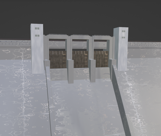ダム（Blenderデータ）