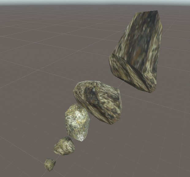 岩 5点セット 3Dモデル