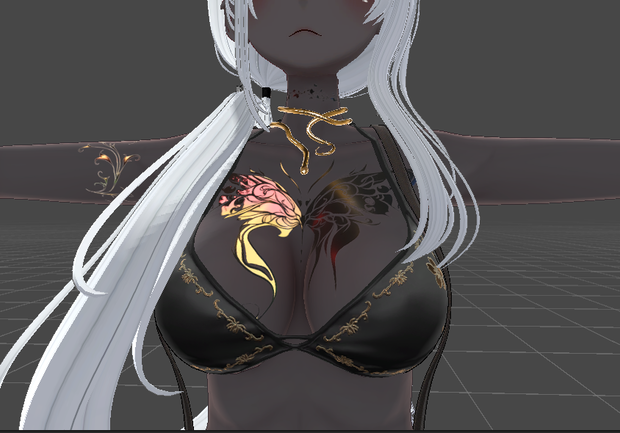 VRChat 蔦蝶タトゥーテクスチャ - 豺狼対応