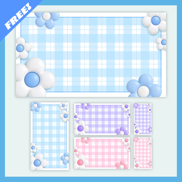 【無料素材】縦・横セット🌼背景素材【配信者・Vtuber向け】