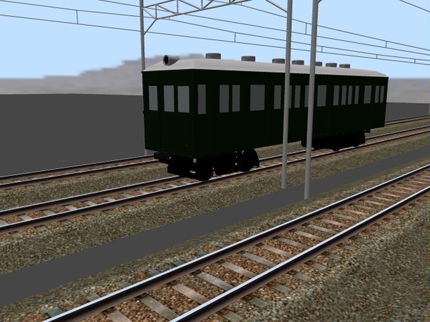 目蒲電鉄風旧型電車（フリー素材）