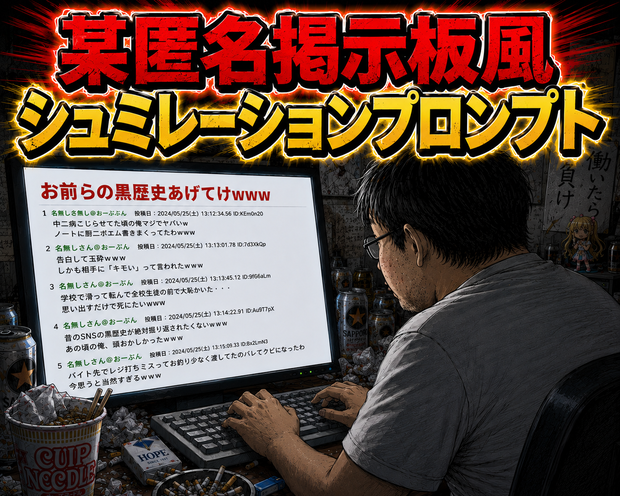 某掲示板風　シュミレーションプロンプト【チャットGPT用プロンプト】
