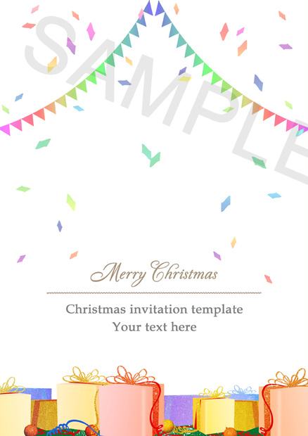 クリスマスパーティーテンプレート　PSD＆JPEG