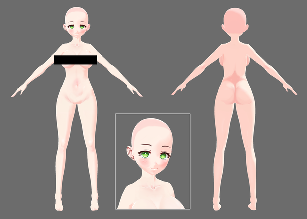 【VRoid】セルルック風味のやわ肌テクスチャ(VRM)
