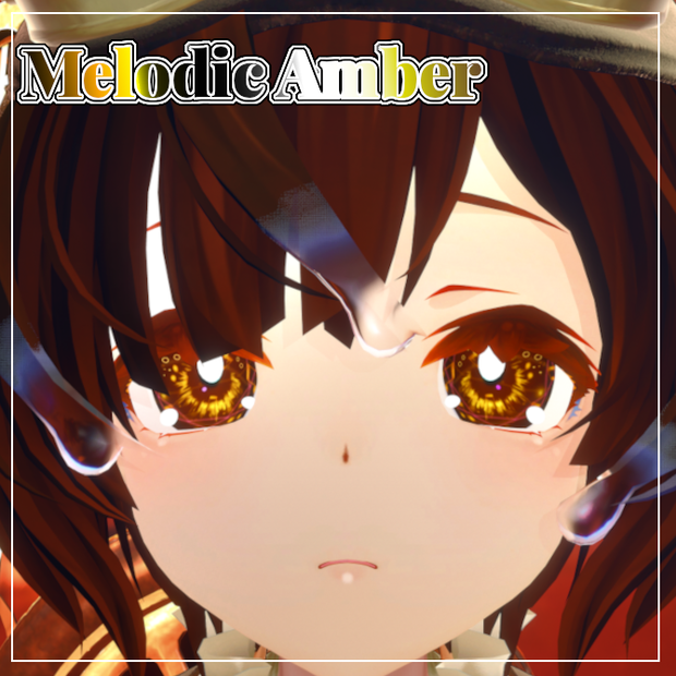【4アバター対応】Melodic Amber Eye【17color】