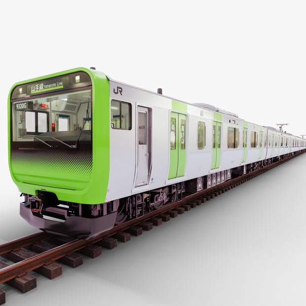  操作可能な列車 日本 山手線 E235系 3Dモデル / Rigged Train Japanese Yamanote E235 Series