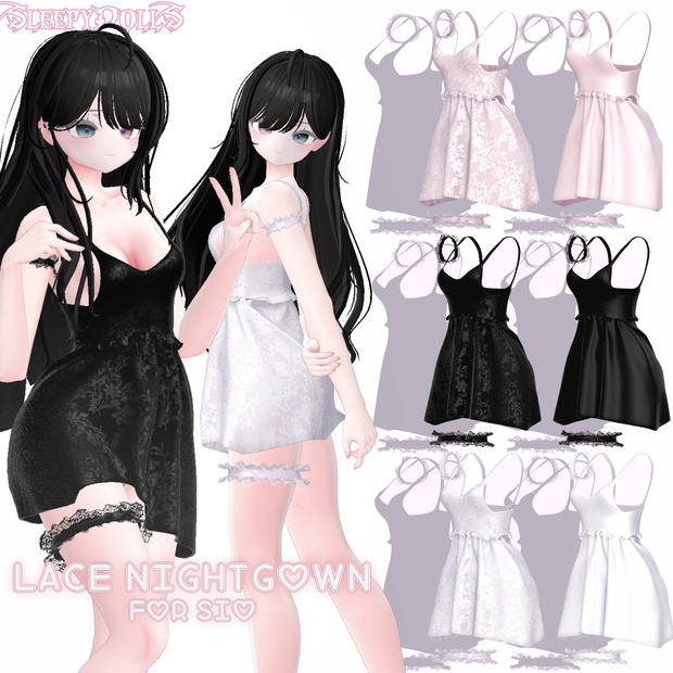 『しお対応』LACE NIGHTGOWN for SIO #SLEEPYDOLLS