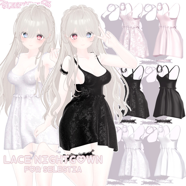 『セレスティア対応』LACE NIGHTGOWN for SELESTIA #SLEEPYDOLLS
