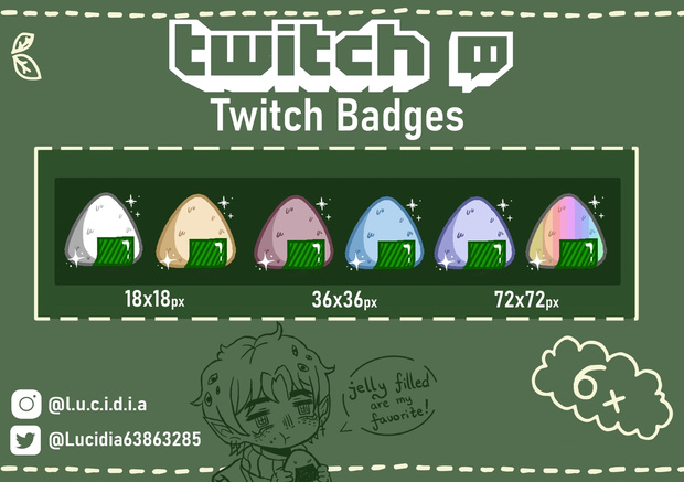 Twitch Badges Onigiri [18/36/72xp]