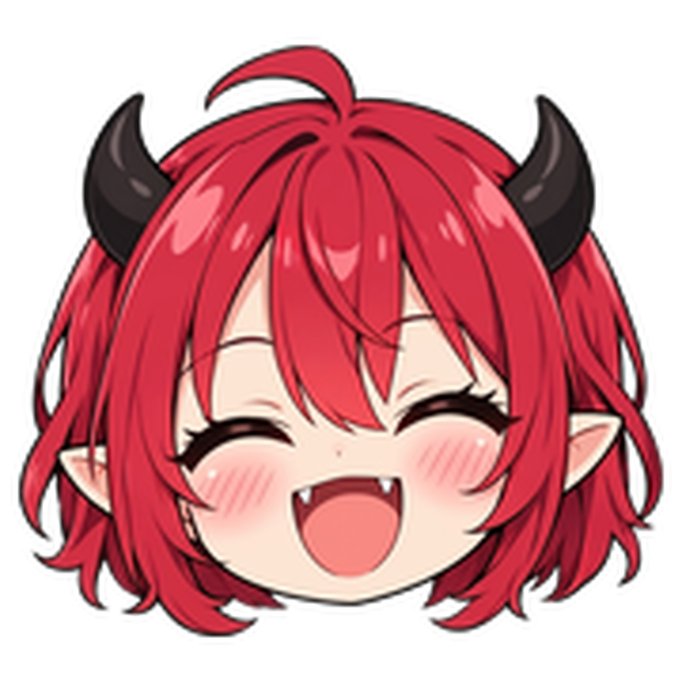 【透過PNG素材】悪魔っ娘 ミニキャラスタンプ＆アイコンセット（8種）