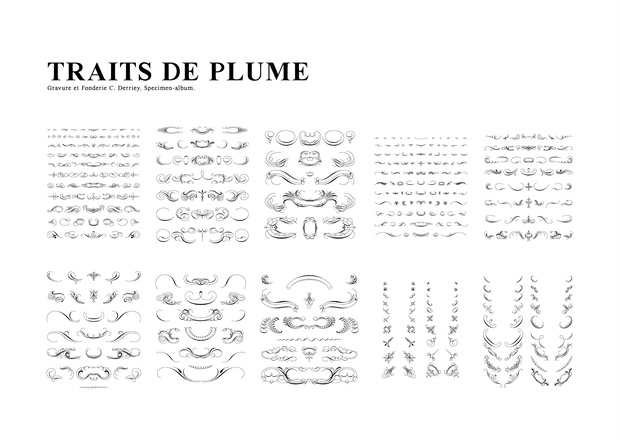 Gravure et Fonderie C. Derriey. Specimen-album. [TRAITS DE PLUME]
