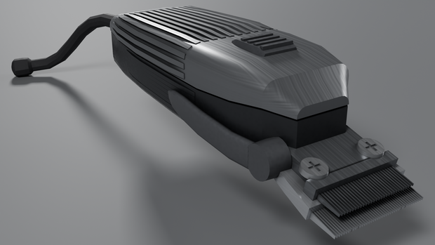 業務用バリカン 3D モデル / Barber Hair Clipper 3D Model（PBR・実寸・UV 展開済み）
