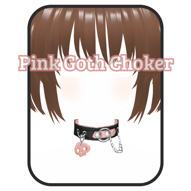 3Dピンクゴス・チョーカー - 3D Pink Goth Choker