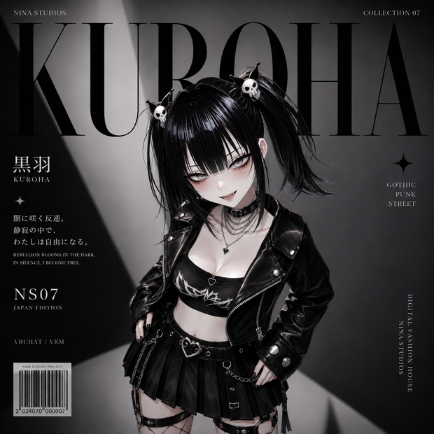黒羽 KUROHA — NS07 | Original 3D Avatar | VRChat / VRM / VRoid