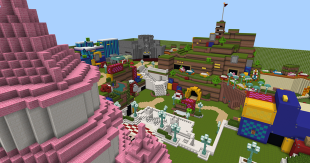 マインクラフト「USJ_スーパーニンテンドーワールド」再現建築＆ミニゲームマップ