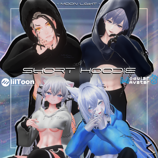 【 Free 】Short_Hoodie 【8アバター対応】