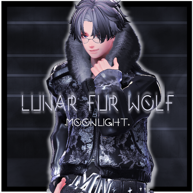 【4アバター対応】Lunar Fur Wolf【オリジナル３D衣装】