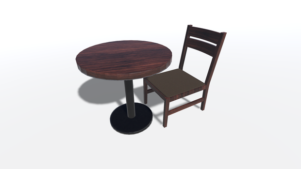 [2種/3Dモデル]テーブルセット