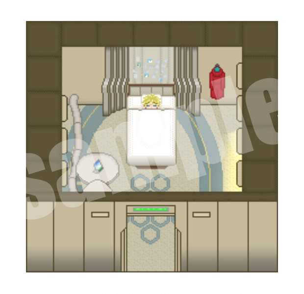 【ピクスク用】3番艦《HOME》ヴァッシュの私室STAMPATEver【店舗外観画像素材】