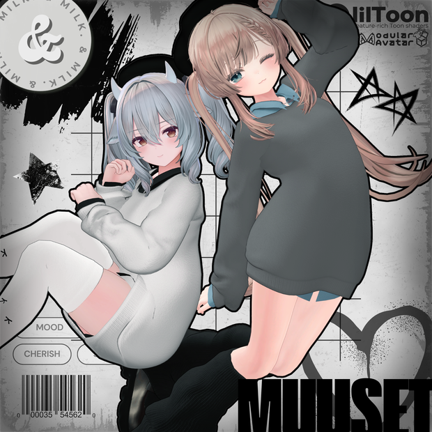 【11アバター対応】MuuSet【#andMILKvrc】