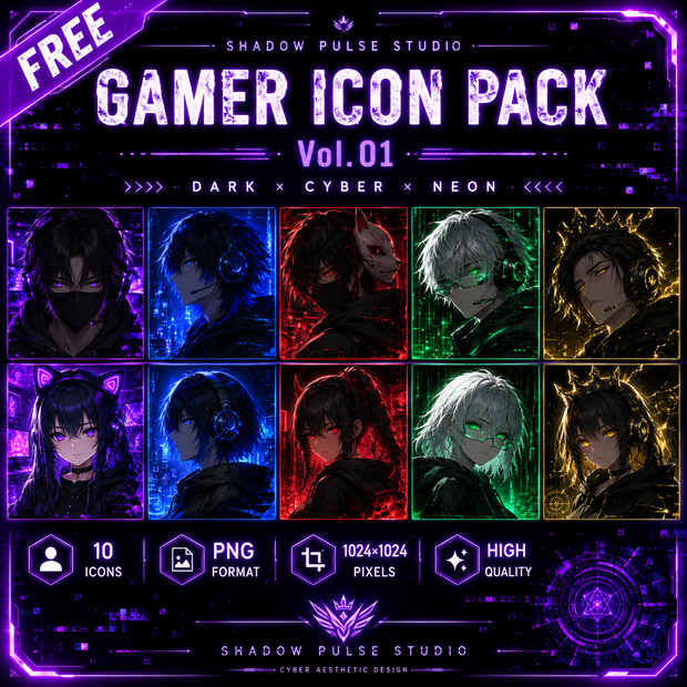 Free Gamer Icon Pack Vol.01