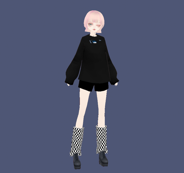 【無料】【VRoid】僕、ロングTシャツ。3色