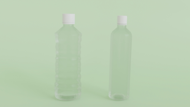【3Dモデル】ペットボトル2種