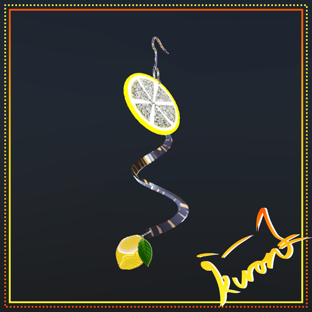 【3Dモデル】レモンイヤリング・ピアス（Physbone・MA設定済）