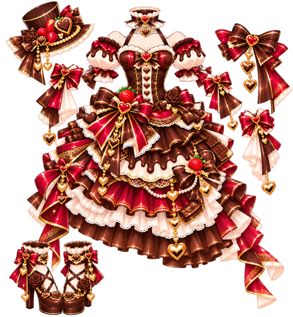 ガートショコラ風ドレスセット