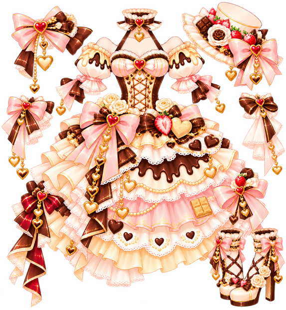 ホワイトチョコ風ドレス