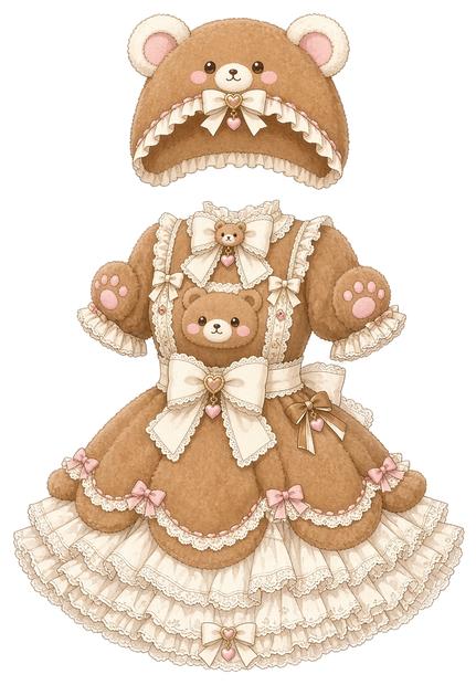 クマの着ぐるみドレス