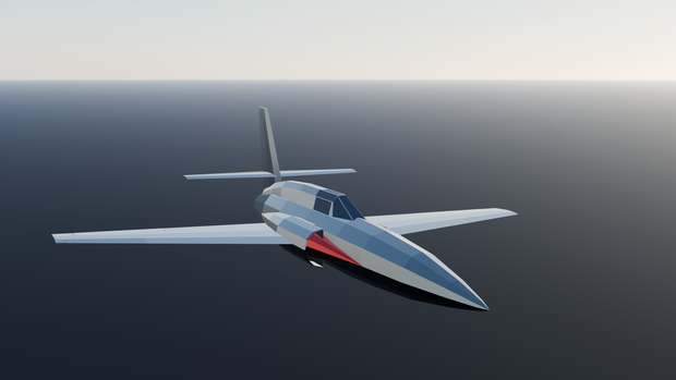 ローポリでレトロなジェット戦闘機の3Dモデル