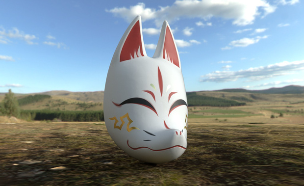 【Vケット4】けのも式狐面.unitypackage
