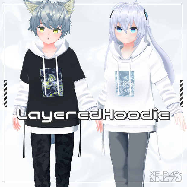 着せ替え用モデル『レイヤードパーカー』