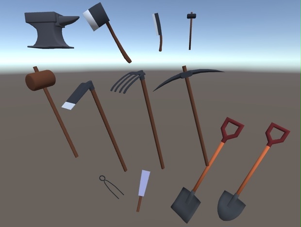 ３Dモデル　工具セット（ゲーム・漫画等利用可）