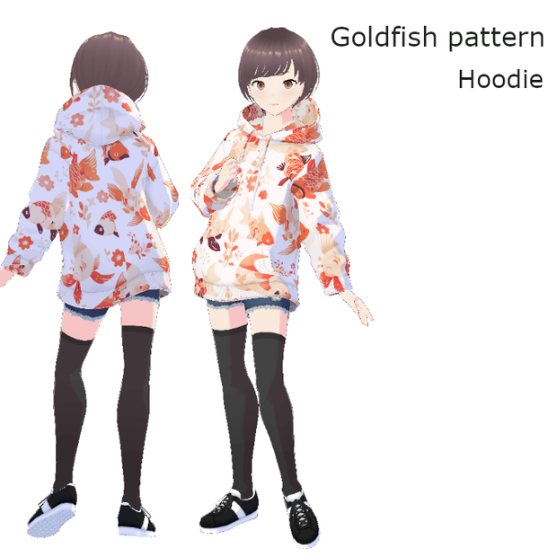 金魚柄パーカー01
