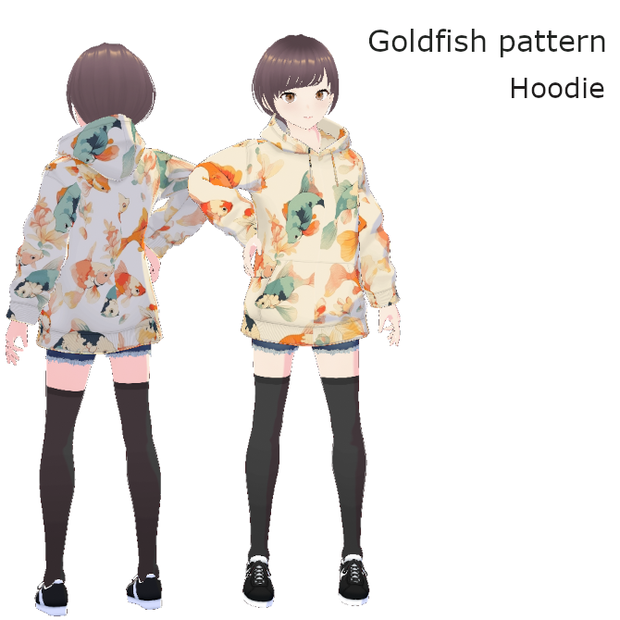 金魚柄パーカー02
