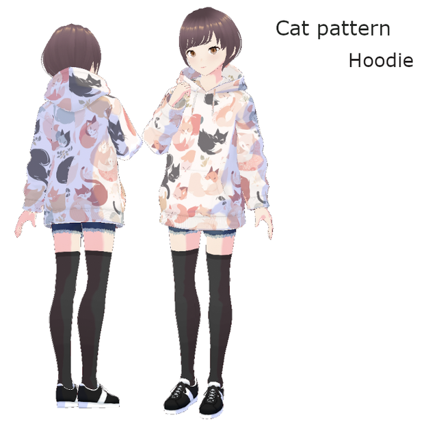 猫柄パーカー01