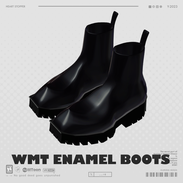 WMT ENAMEL BOOTS