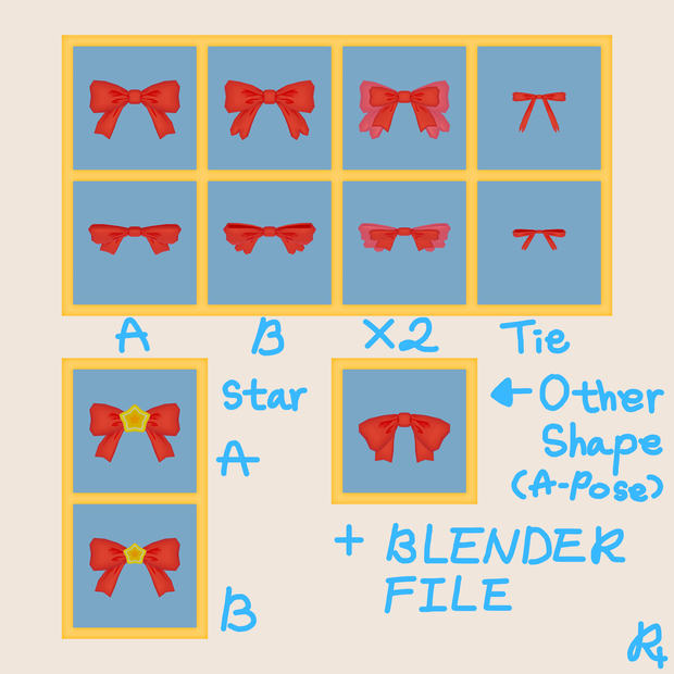 [ FBX & Blender 3D ] Ribbon (Rigging Done)