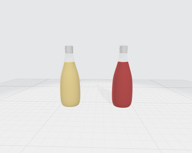 【3Dモデル】マヨネーズ・ケチャップ