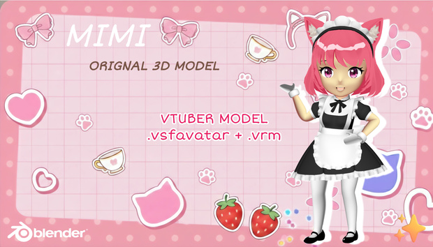 Mimi 3D Vtuber Model with ARKit Support