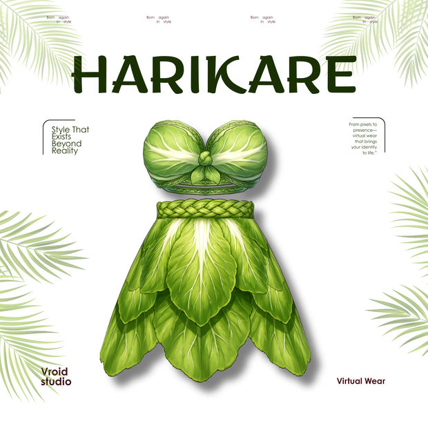 【VRoid Texture & Custom Item 】Fresh Garden Bikini ふぉれすとぶるーむどれす