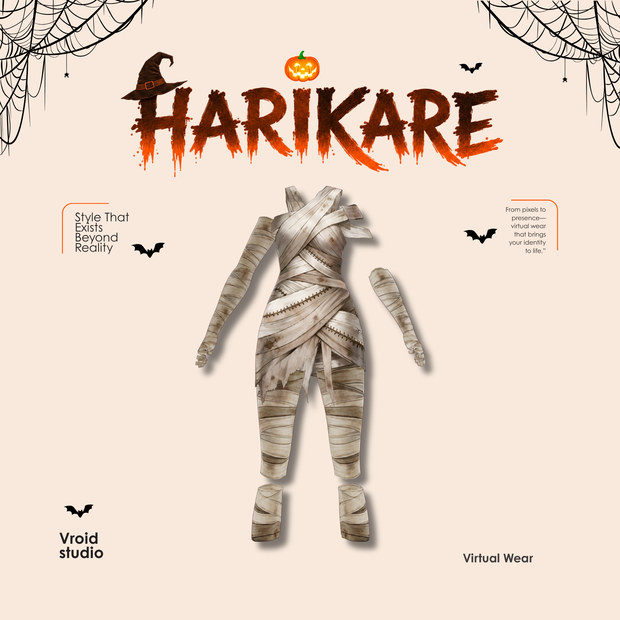 ハロウィン ミイラ Halloowen costume For VRChat vtuber Vroid fashion asset