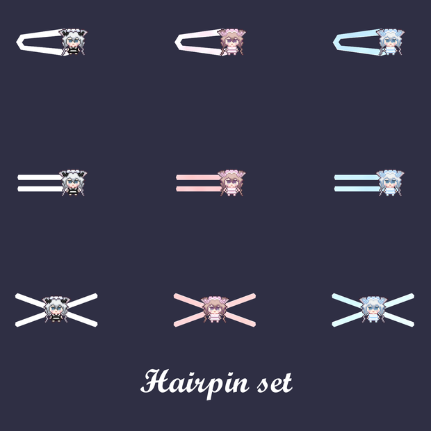 ✦ソフィナドット絵ヘアピン セット/Sophina pixelhairpin set