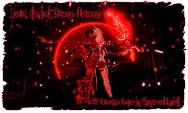 VRchat RP Animation Avatar: Lucia, the half Demon Princess by Floppiii & Lysbell